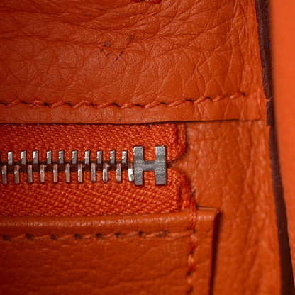 Hermes Taurillon Clemence Kelly Retourne 28 Orange 23 of 35
