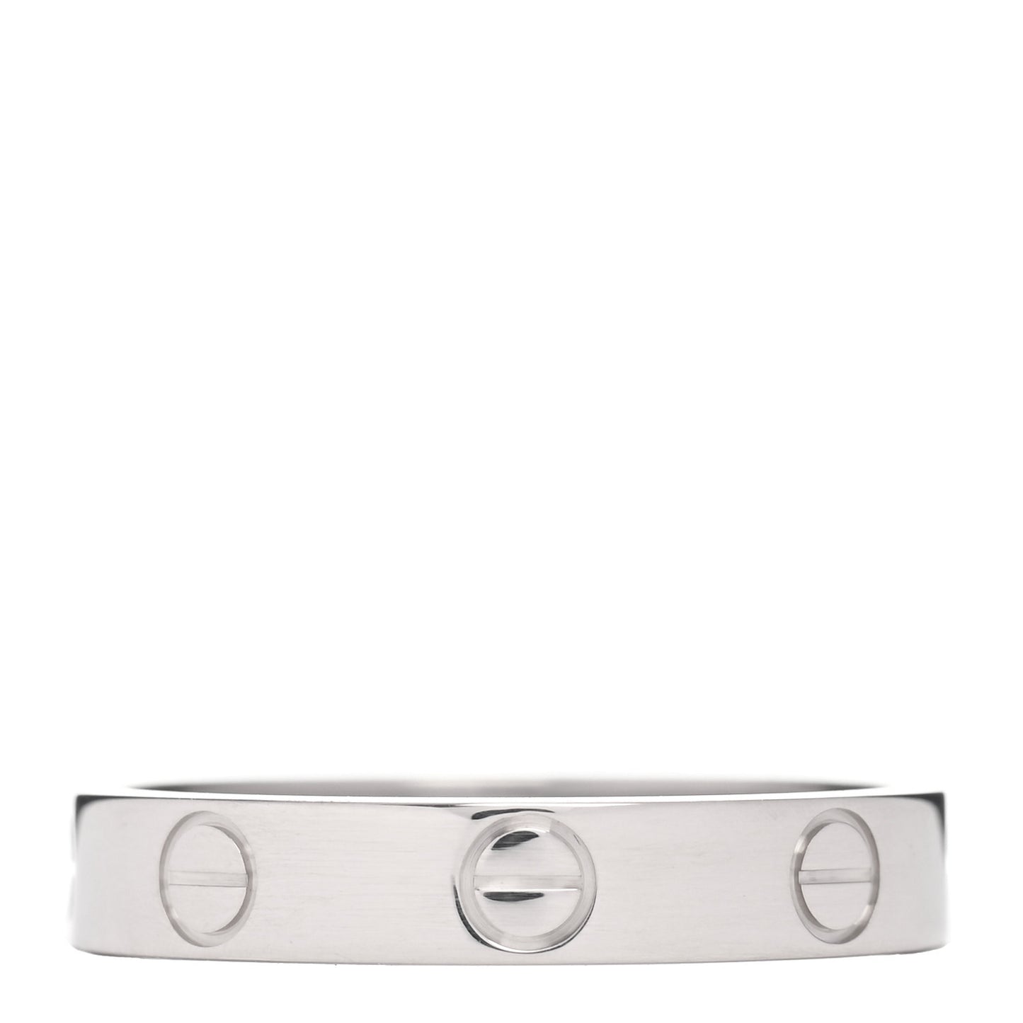 18K White Gold 3.5mm LOVE Wedding Band Ring 53 6.25