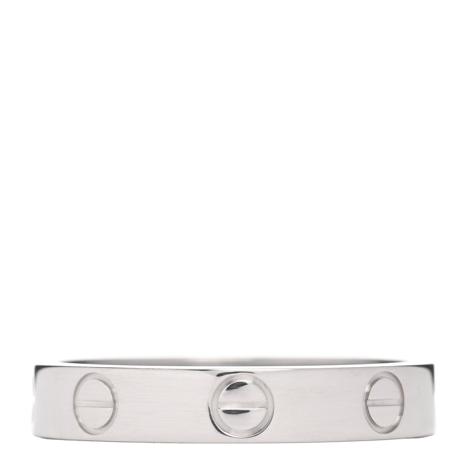 Cartier 18K White Gold 3.5mm LOVE Wedding Band Ring 53 6.25 3 of 5