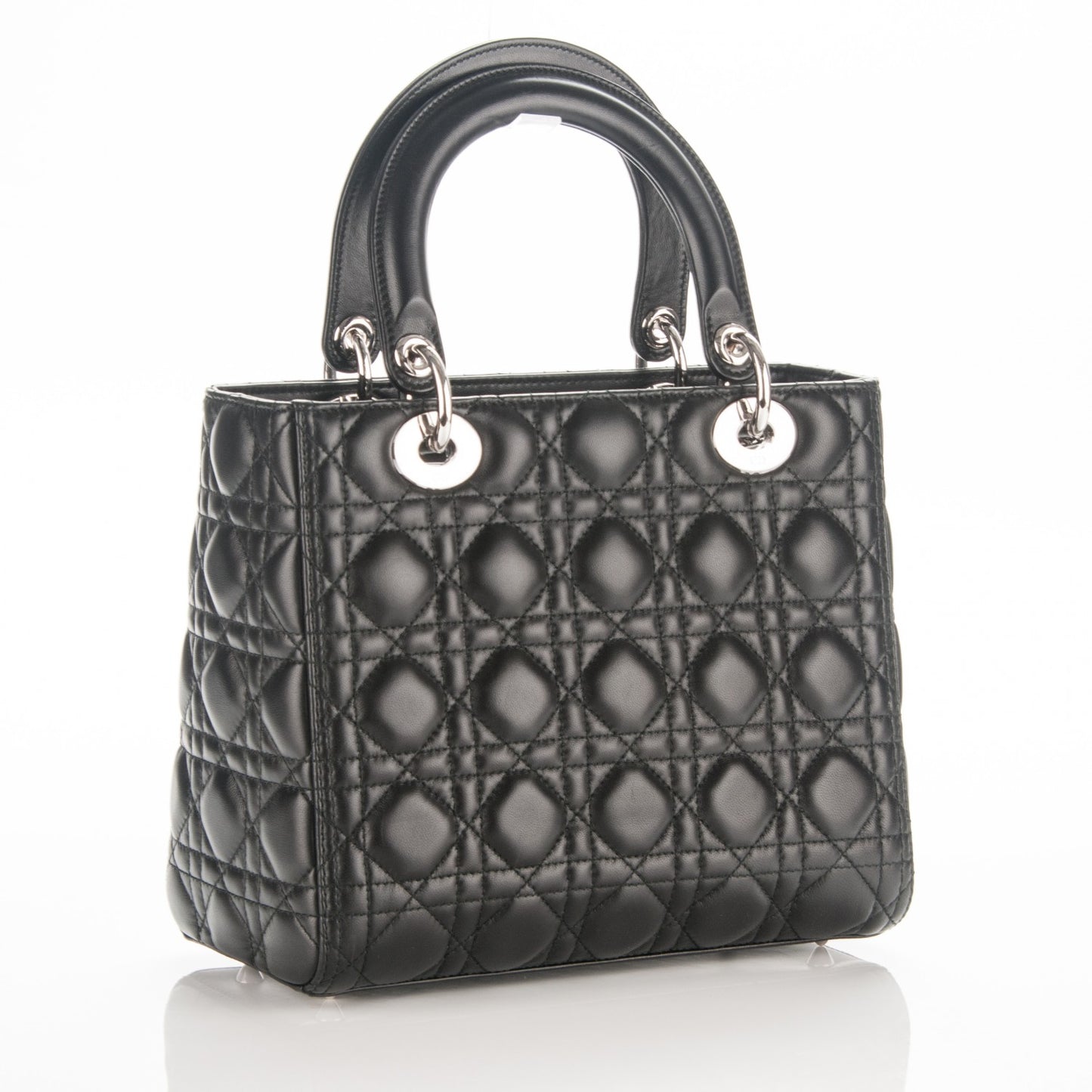 Lambskin Cannage Medium Lady Dior Black