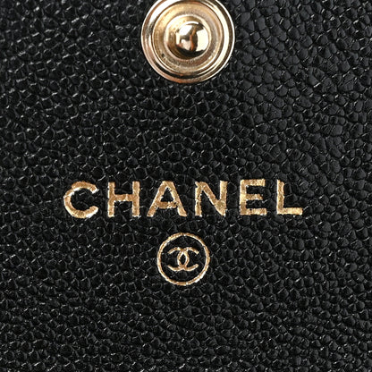 Chanel Caviar Quilted Large Boy Gusset Flap Wallet Black 8 of 12