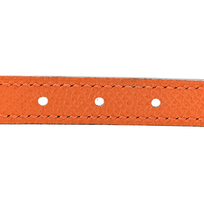 Hermes Swift Epsom 13mm Clou de Selle Belt 80 Black Orange 3 of 5