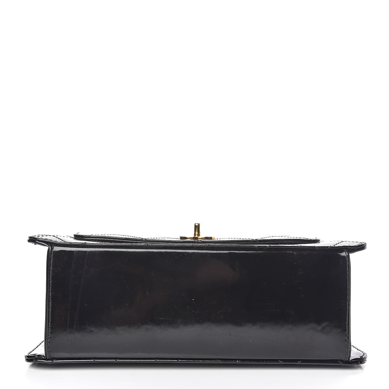 Chanel Glazed Calfskin Stitched Shoulder Flap Bag Black 13 of 13