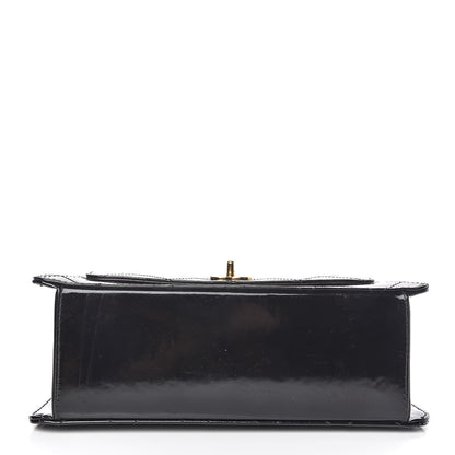 Chanel Glazed Calfskin Stitched Shoulder Flap Bag Black 13 of 13