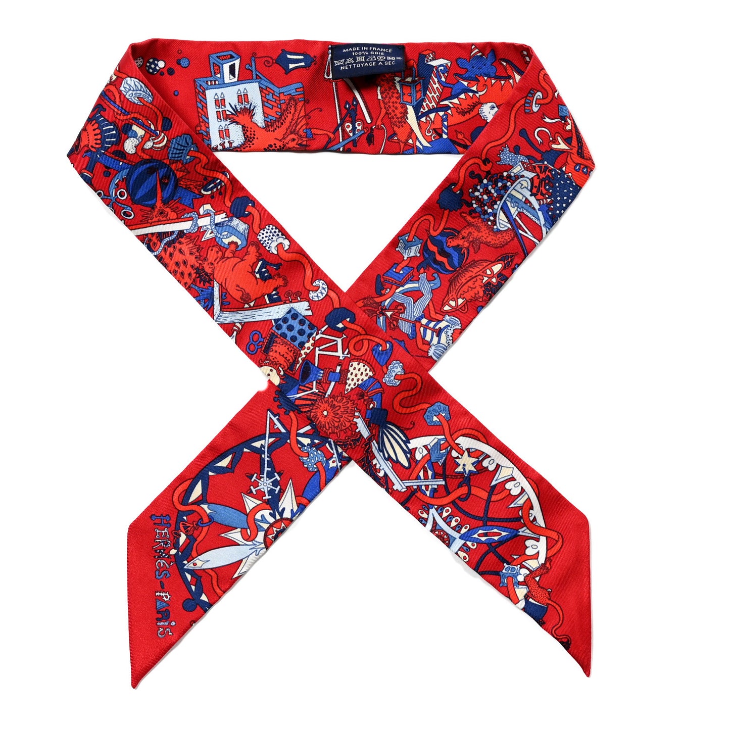 Silk La Folle Parade Twilly Rouge Bleu White