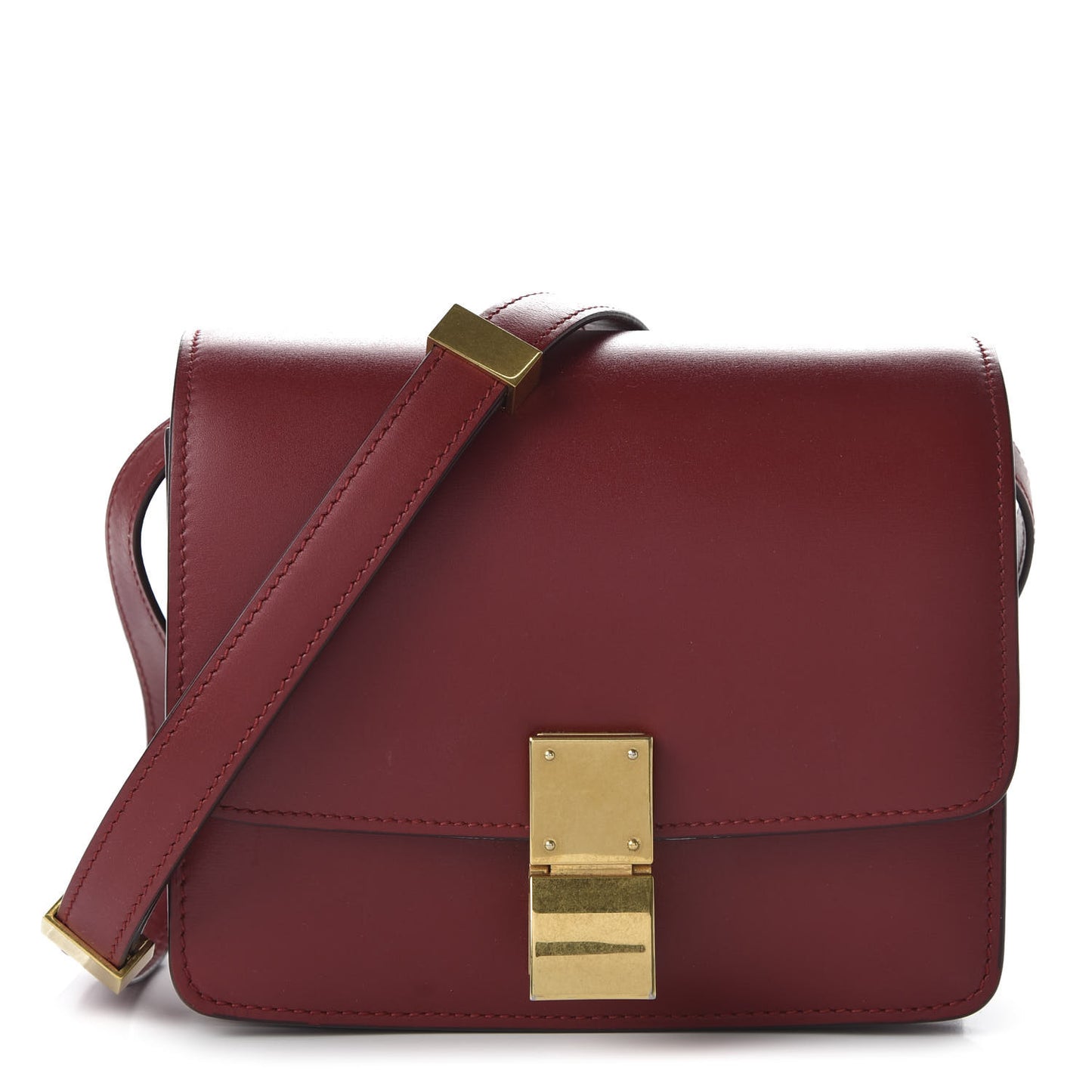 Smooth Calfskin Small Classic Box Flap Bag Red