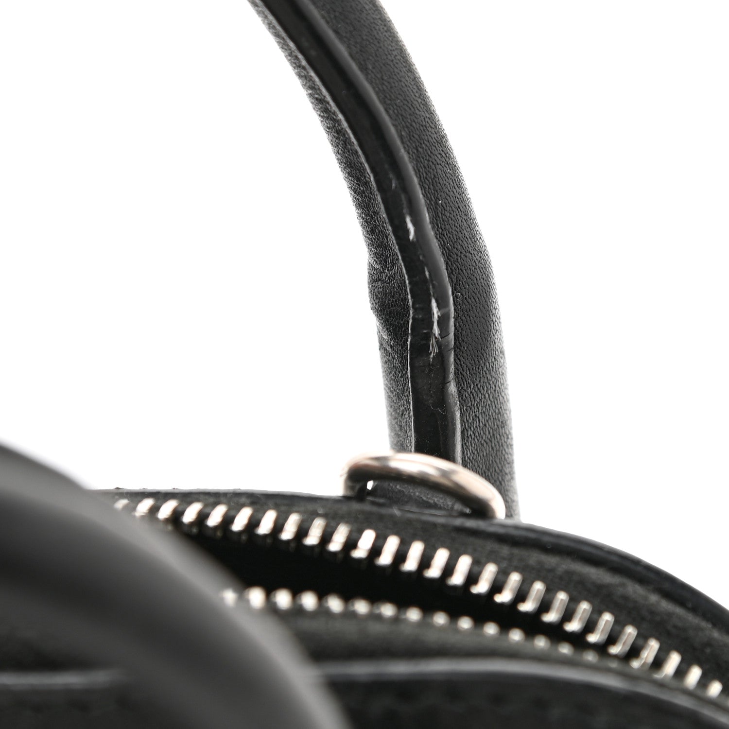 Balenciaga Calfskin Gothic Logo XXS Ville Top Handle Bag Black White 10 of 11