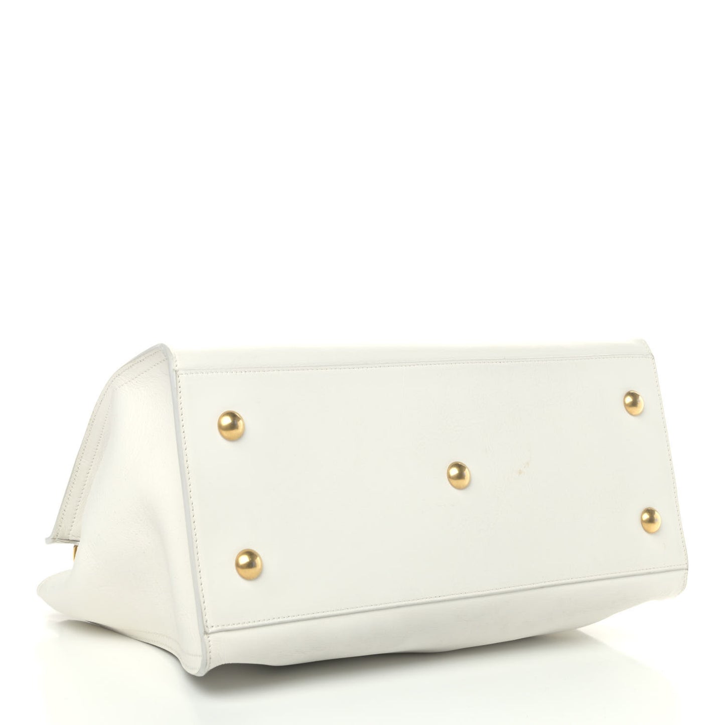 Calfskin Small Classic Y Cabas White