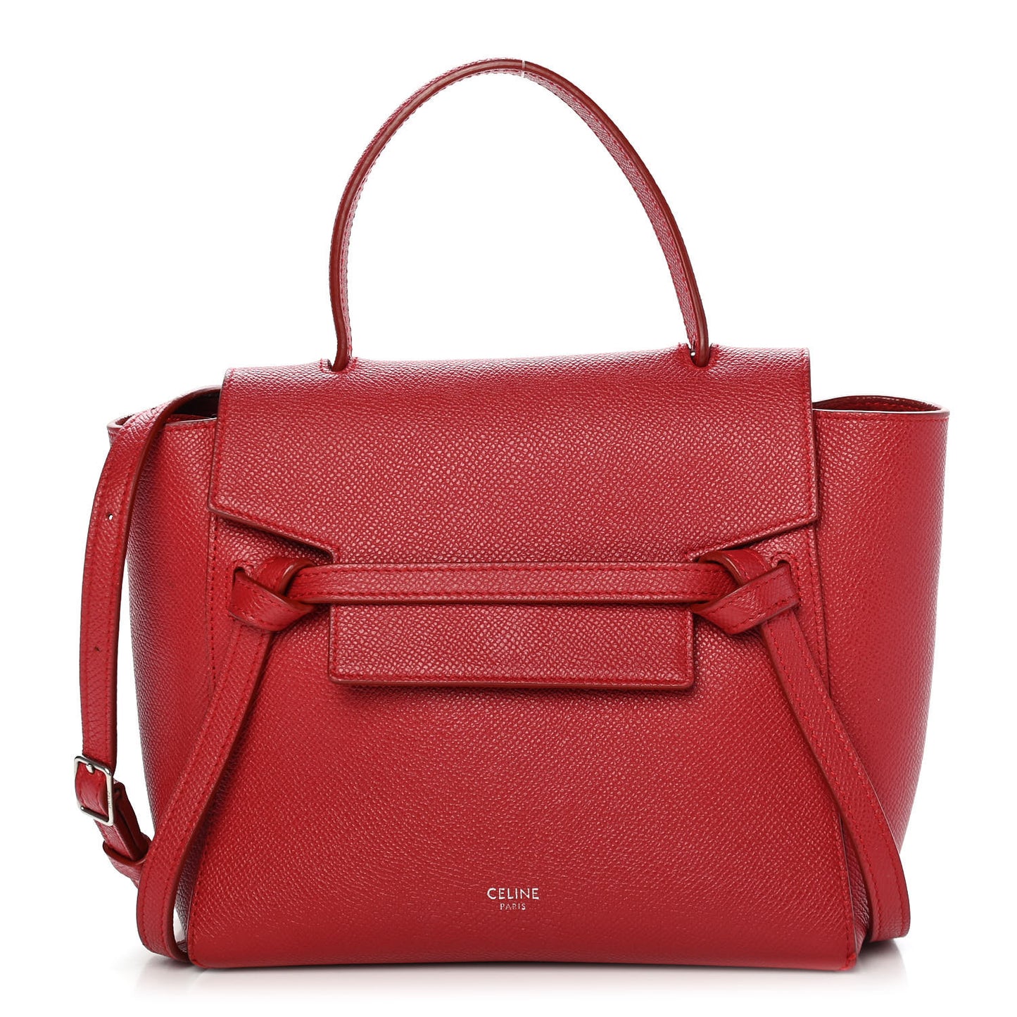 Grained Calfskin Nano Belt Bag Coquelicot