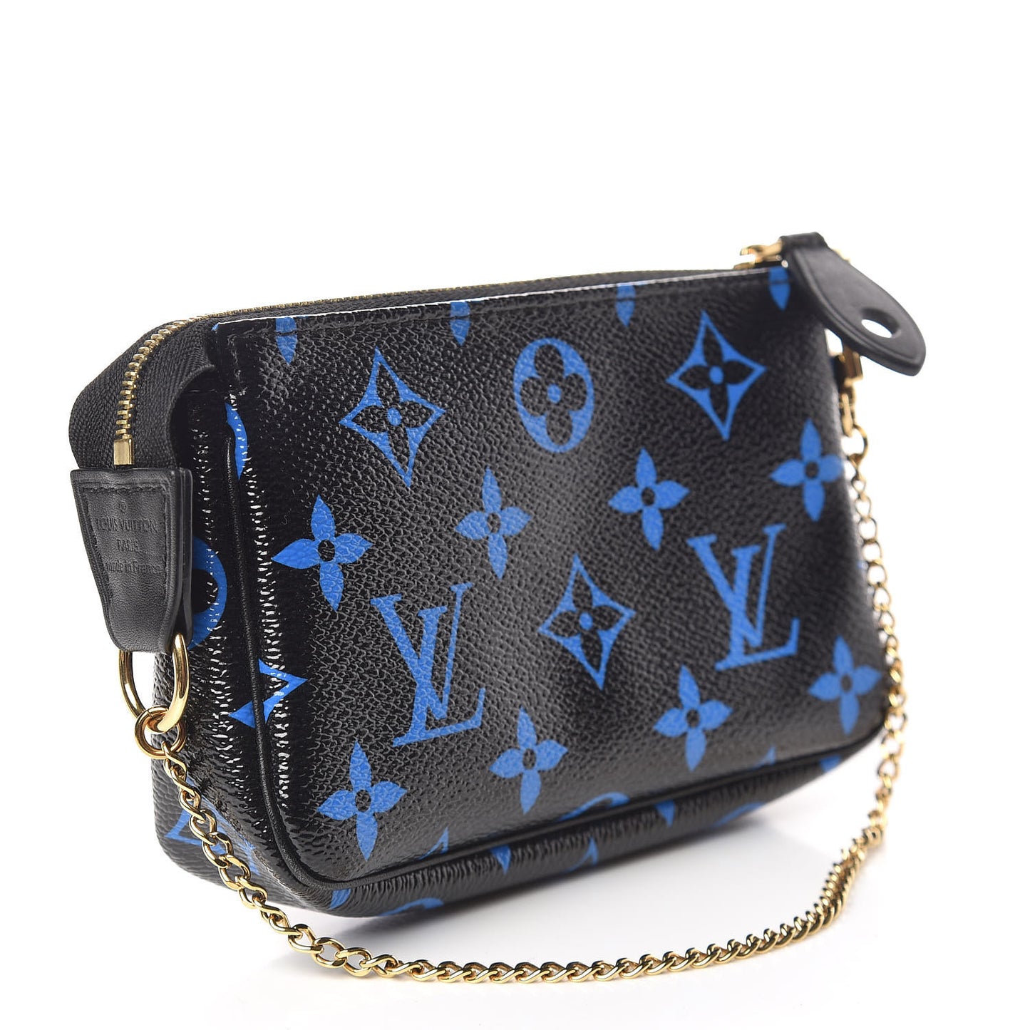 Colored Monogram Mini Pochette Accessories Blue Black