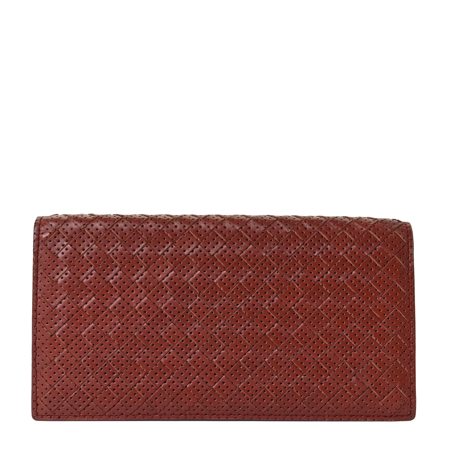 Nappa Intrecciato Perforated Continental Flap Wallet