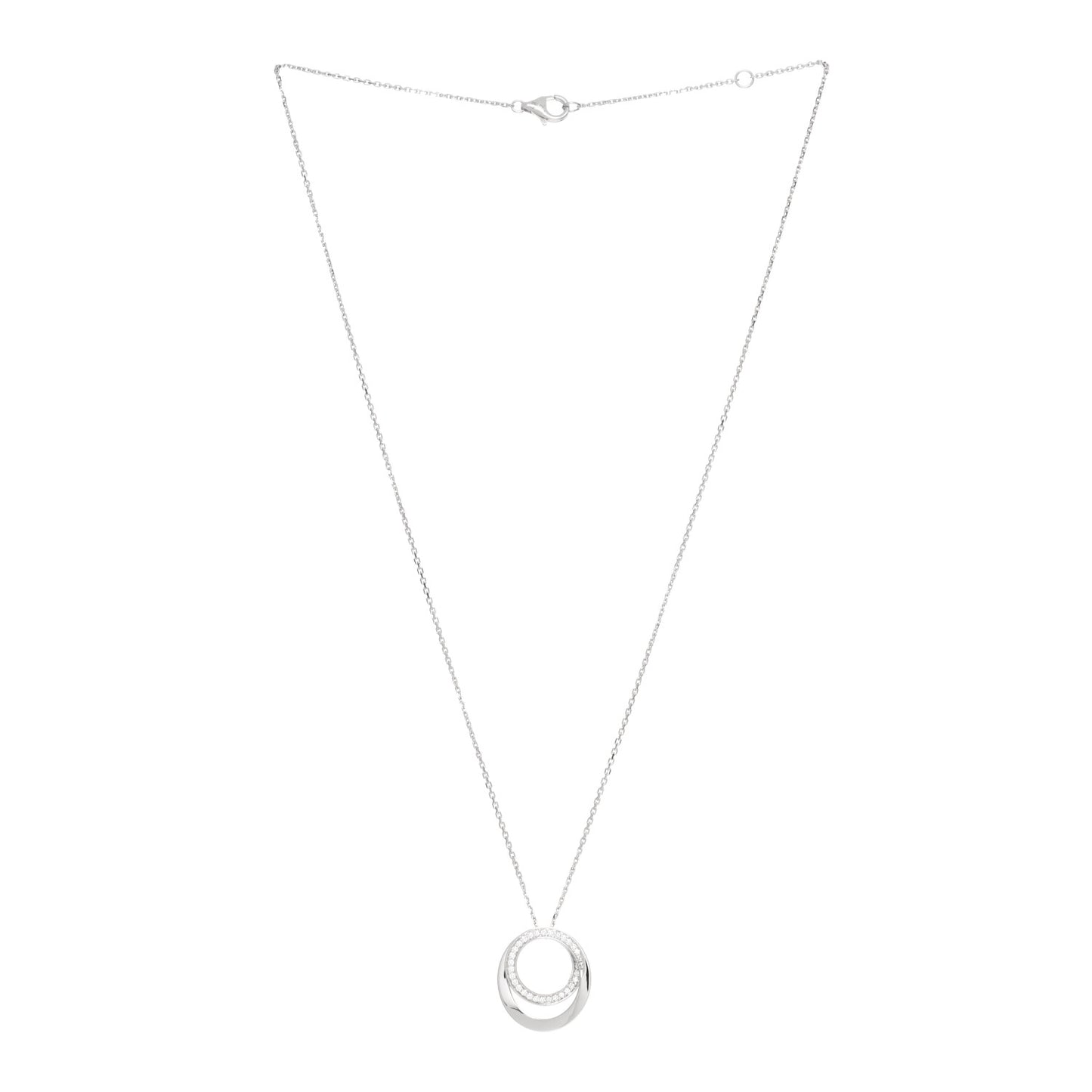 18K White Gold Diamond Etincelle De Cartier Pendant Necklace