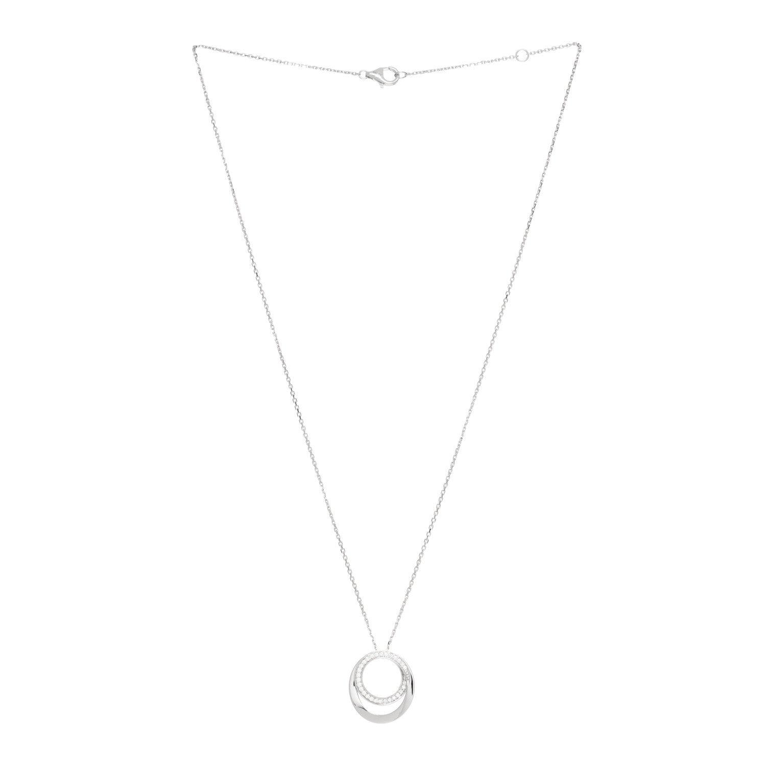 Cartier 18K White Gold Diamond Etincelle De Cartier Pendant Necklace 2 of 4