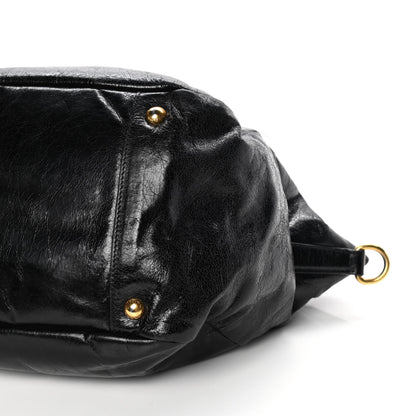 Prada Vitello Shine Tote Black 10 of 15