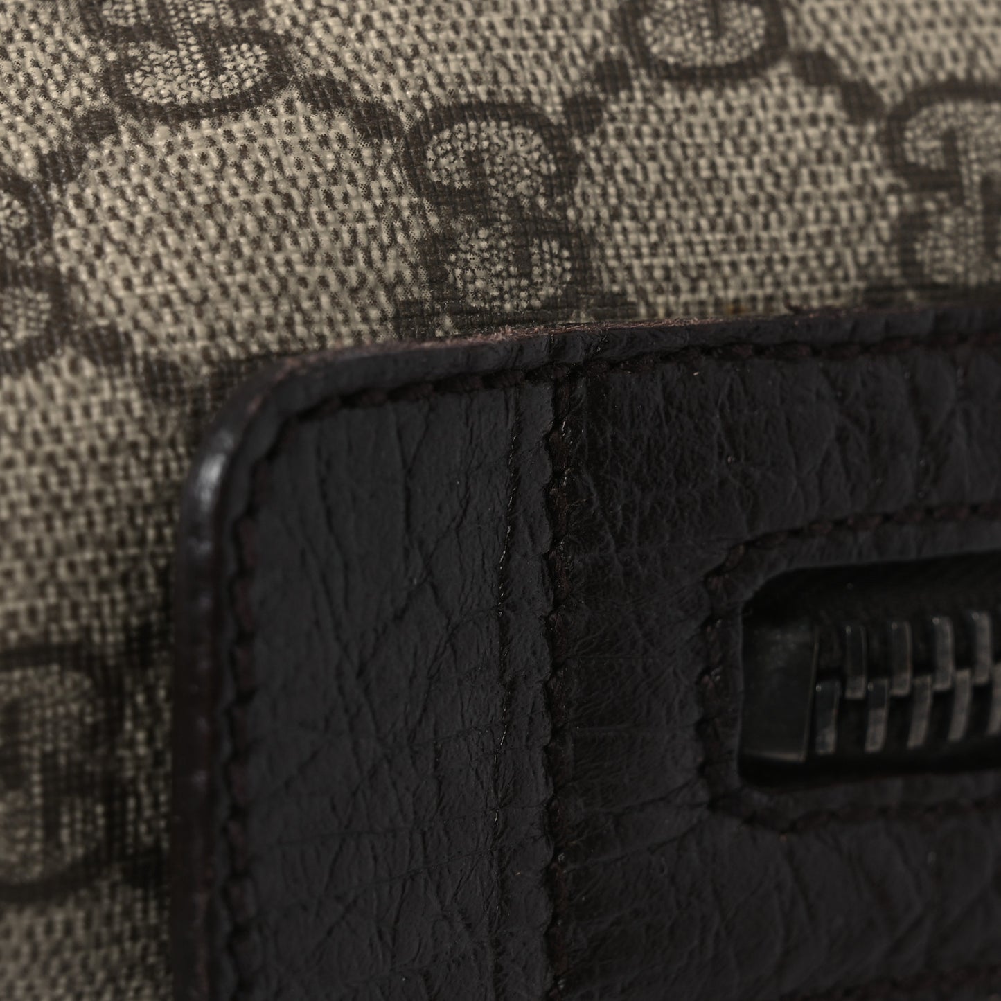 GG Plus Monogram Web Briefcase Dark Brown