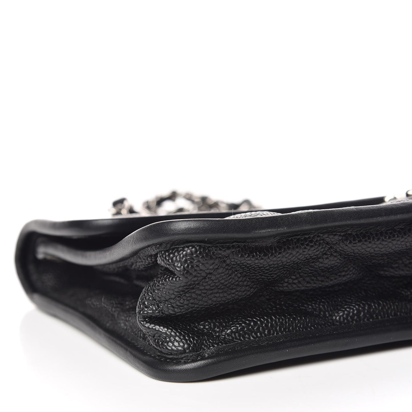 Caviar Quilted Medium French Riviera Flap Black