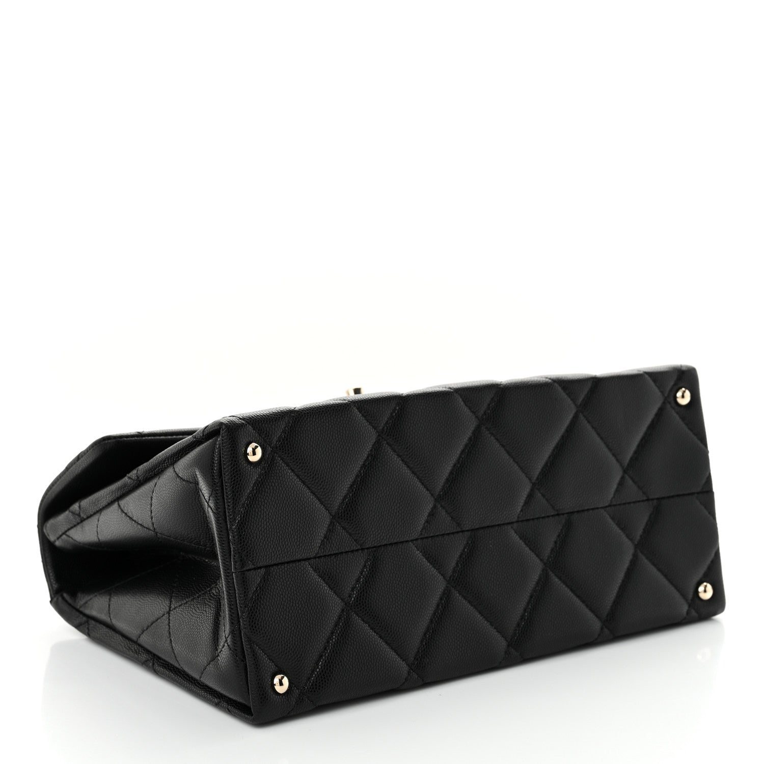 Chanel Caviar Quilted Medium Retro Twist Top Handle Flap Black 4 of 11