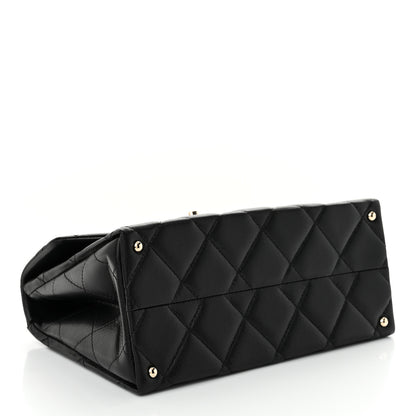 Chanel Caviar Quilted Medium Retro Twist Top Handle Flap Black 4 of 11