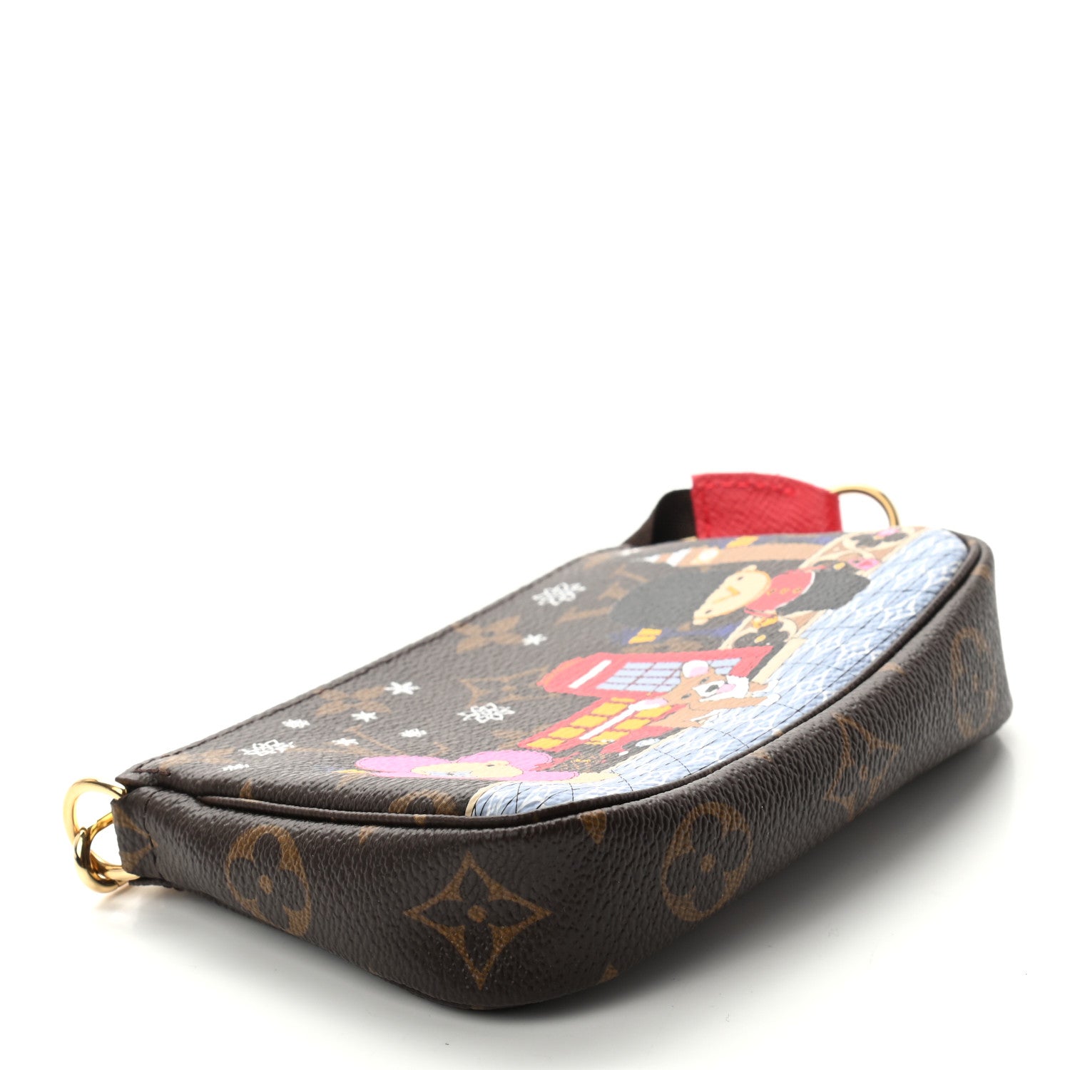 Louis Vuitton Monogram 2021 Christmas Animation London Mini Pochette Accessories Red 3 of 6