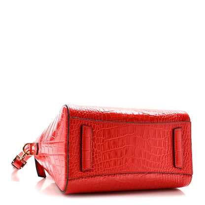 Givenchy Calfskin Crocodile Embossed Mini Antigona Red 4 of 10