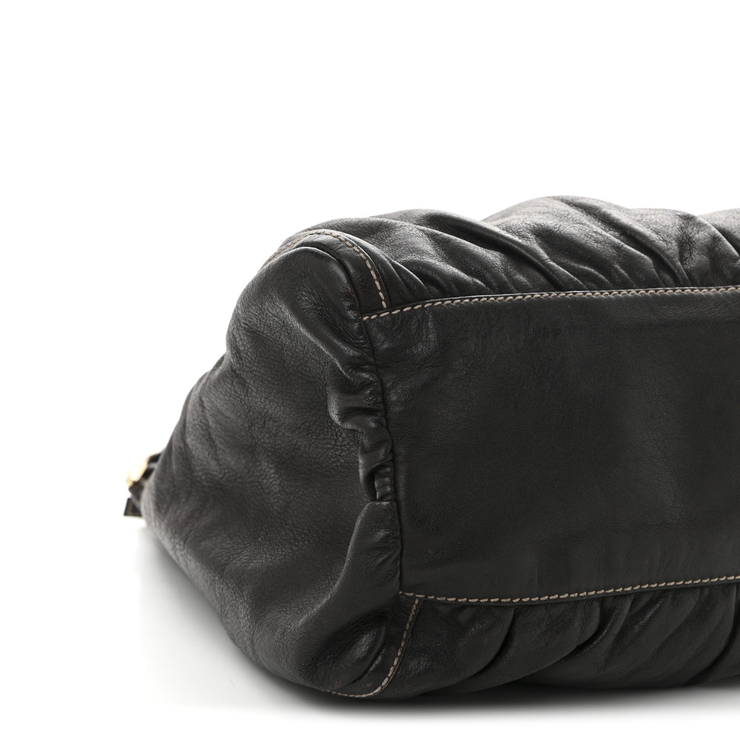 Calfskin Large D Gold Ring Hobo Chocolate