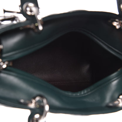 Christian Dior Lambskin Cannage Medium Lady Dior Crystal Strap Green 5 of 11