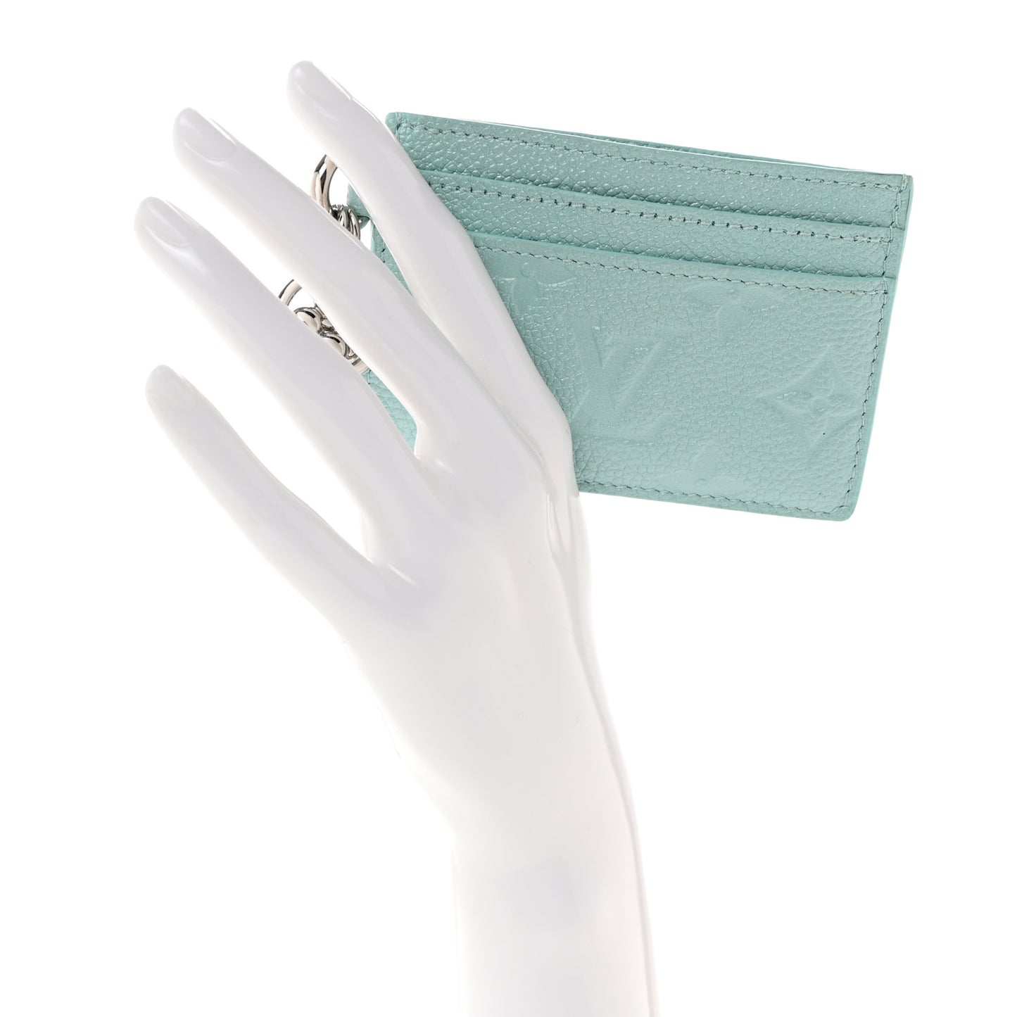 Empreinte Monogram LV Charms Card Holder Pearly Lagoon Turquoise