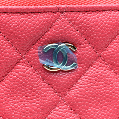 Chanel Caviar Quilted Small Cosmetic Case Pink 8 of 10