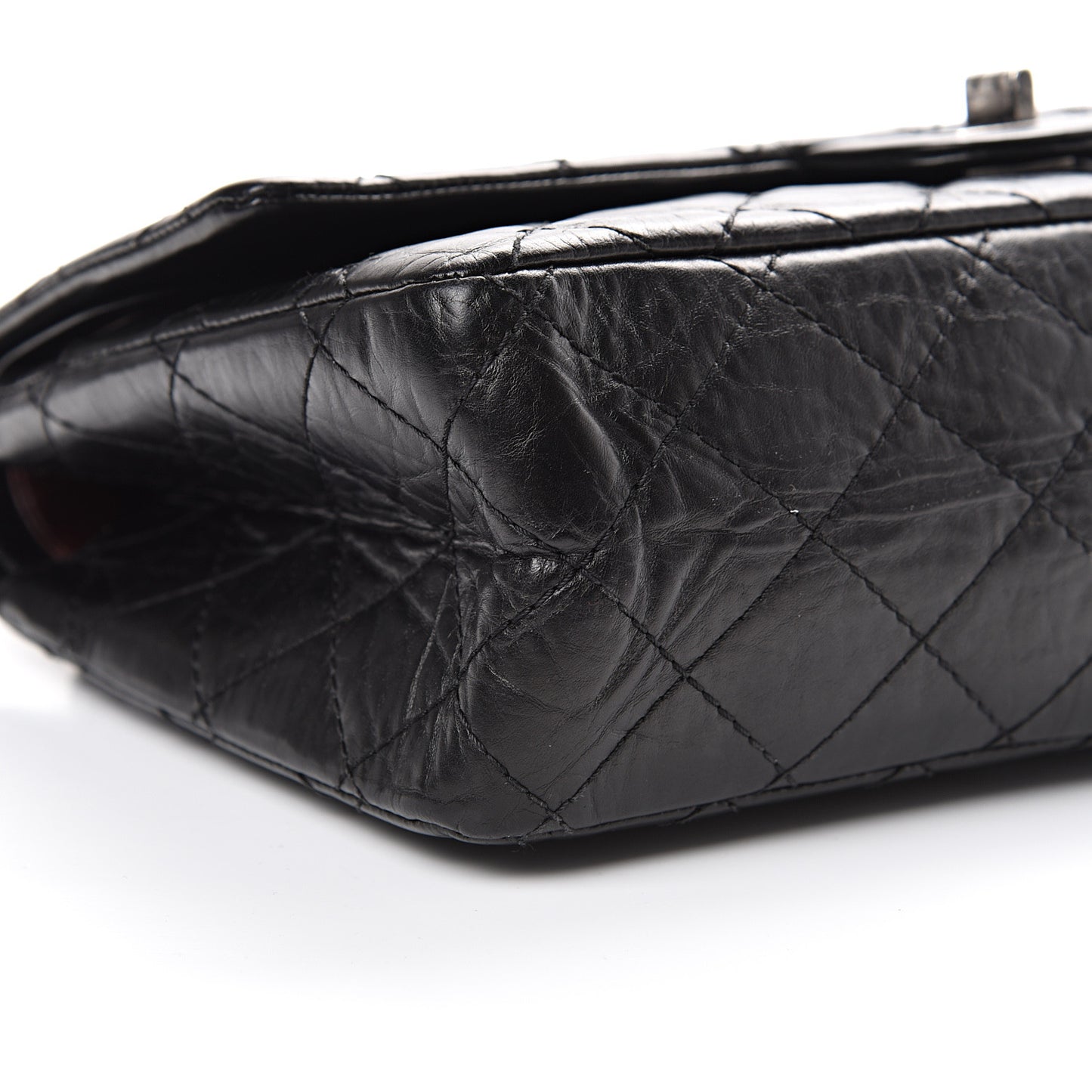 Aged Calfskin Quilted 2.55 Reissue 226 Flap Black