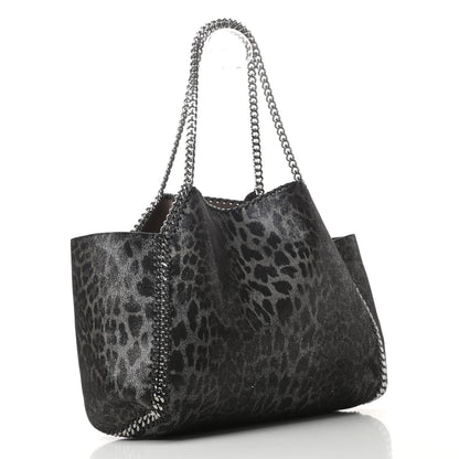 Stella McCartney Leopard Shaggy Deer Falabella Reversible Tote Grey 4 of 12