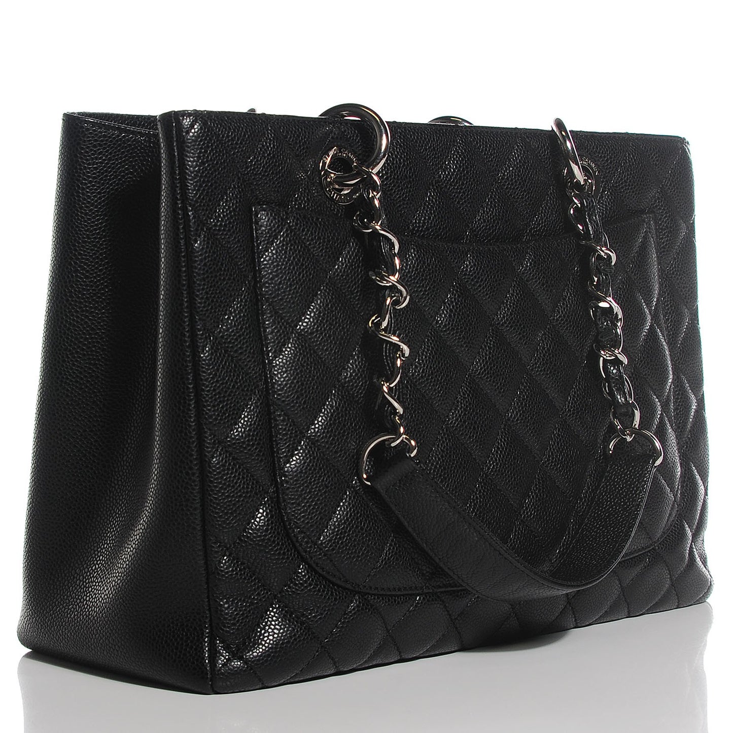 Caviar Quilted Grand Shopping Tote GST Black