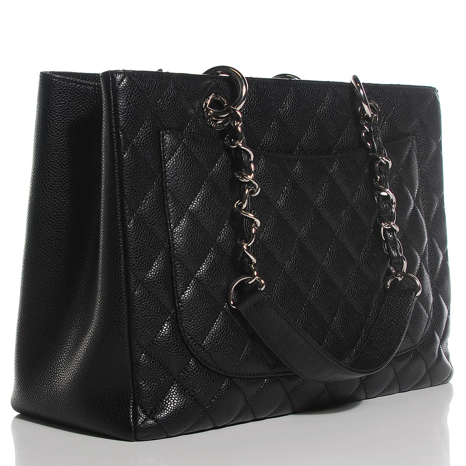 Chanel Caviar Quilted Grand Shopping Tote GST Black 3 of 7