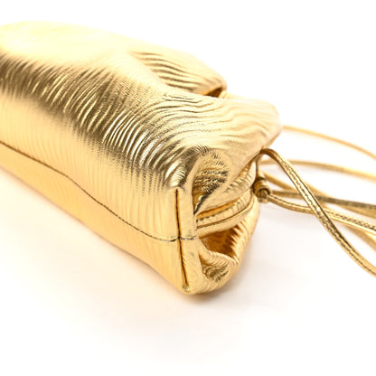 Bottega Veneta Metallic Bark Calfskin The Mini Pouch Gold 7 of 10
