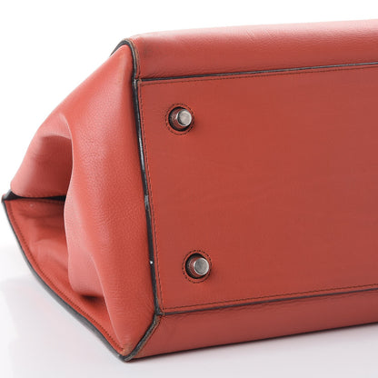 Celine Grained Calfskin Large Edge Shoulder Bag Orange 14 of 15