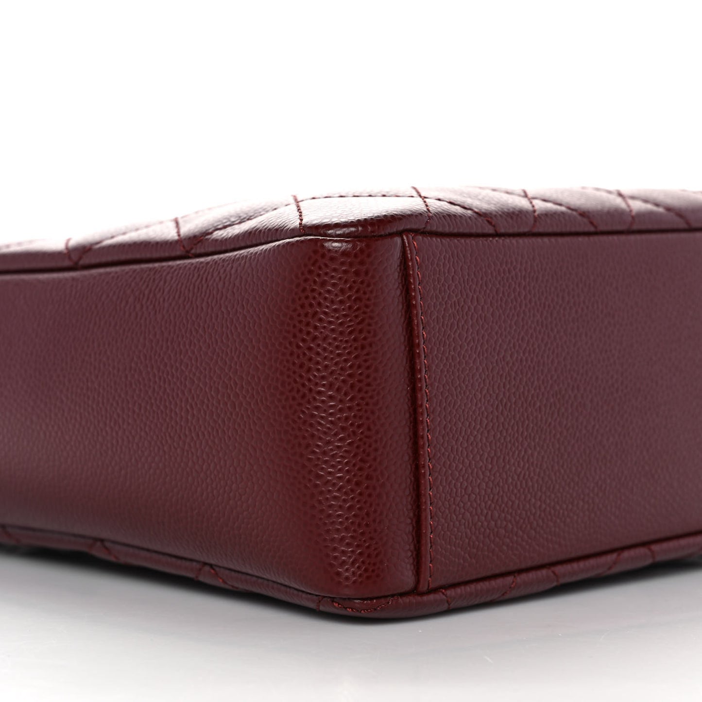 Caviar Quilted Petit Shopping Tote PST Burgundy