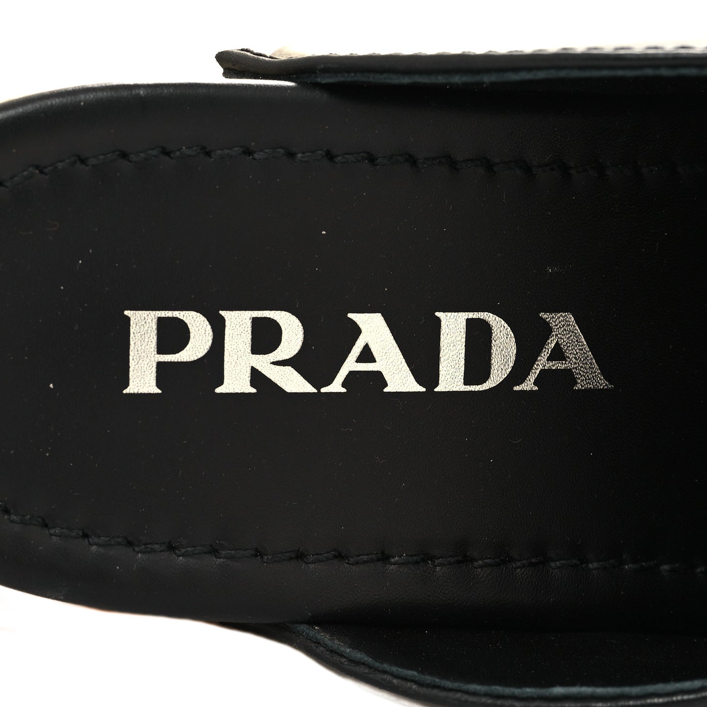 Natural Calfskin Metal Triangle Logo 45mm Clogs 39 Black Sabbia