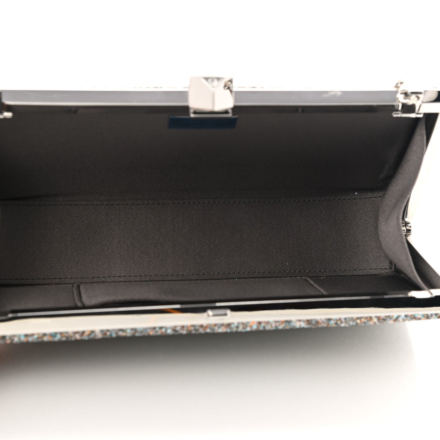 Jimmy Choo Coarse Glitter Celeste Clutch Silver Multicolor 5 of 8