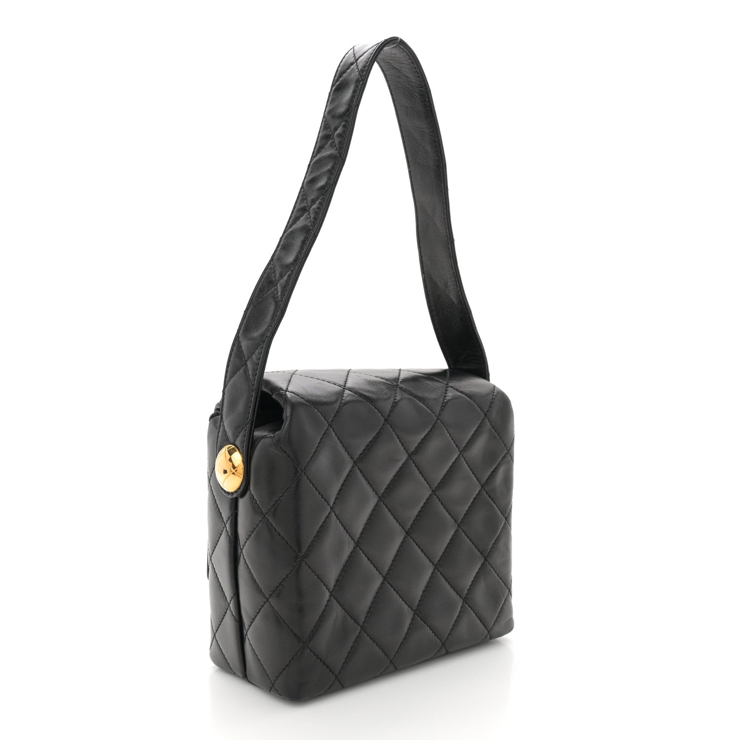 Chanel Lambskin Quilted Flap Shoulder Bag Black 3 of 10