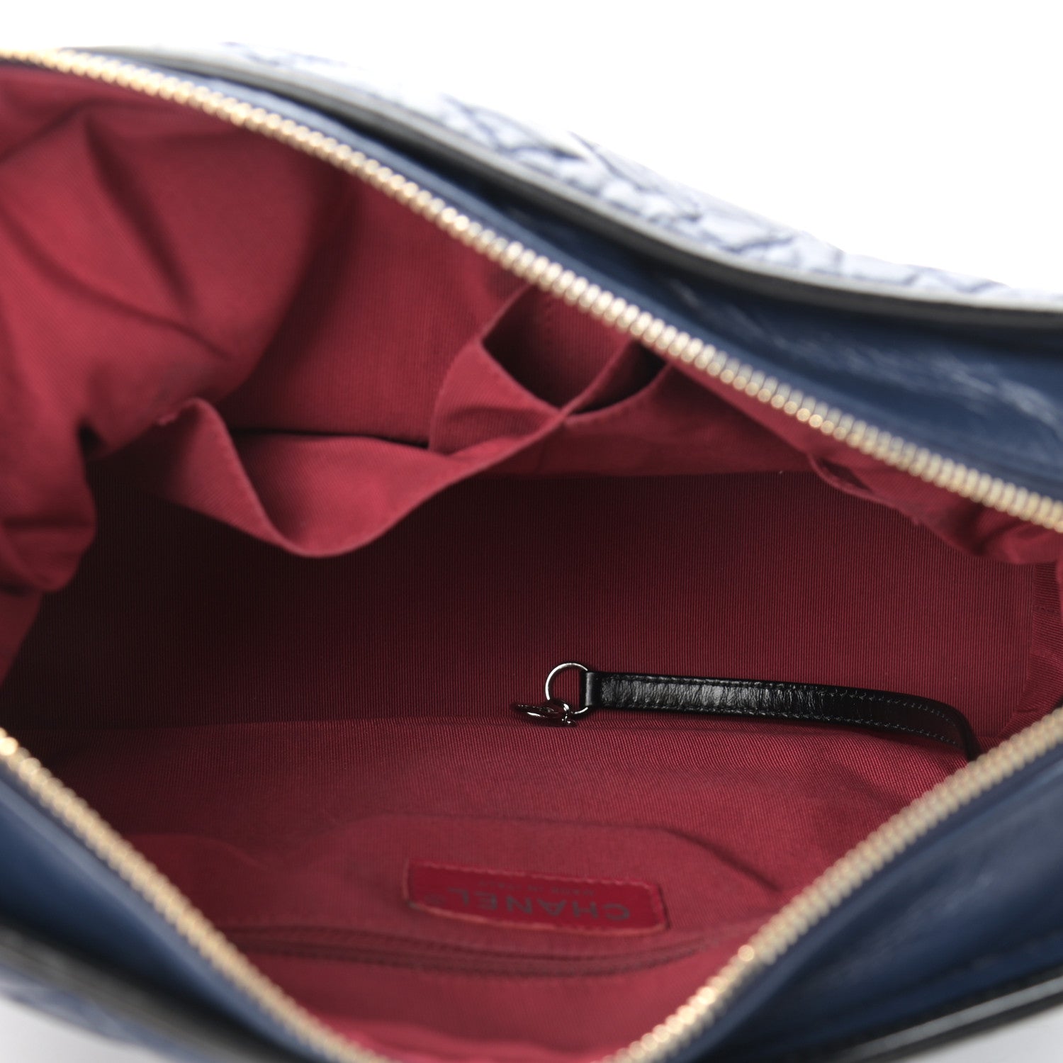 Chanel Aged Calfskin Quilted Medium Gabrielle Hobo Navy Black 5 of 14