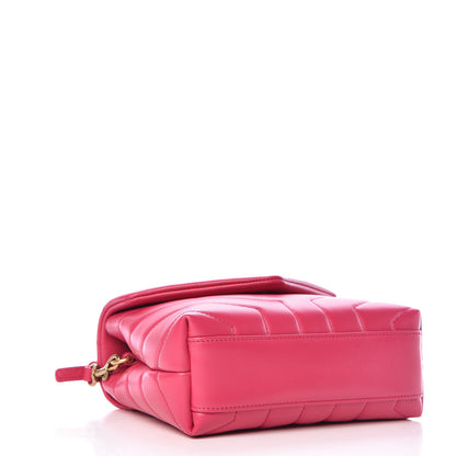 Saint Laurent Calfskin Y Quilted Monogram Toy Loulou Crossbody Bag Freesia 4 of 10
