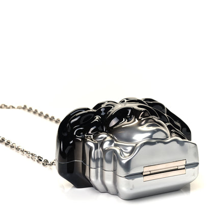 Versace Medusa Head Chain Clutch Black Silver 3 of 4