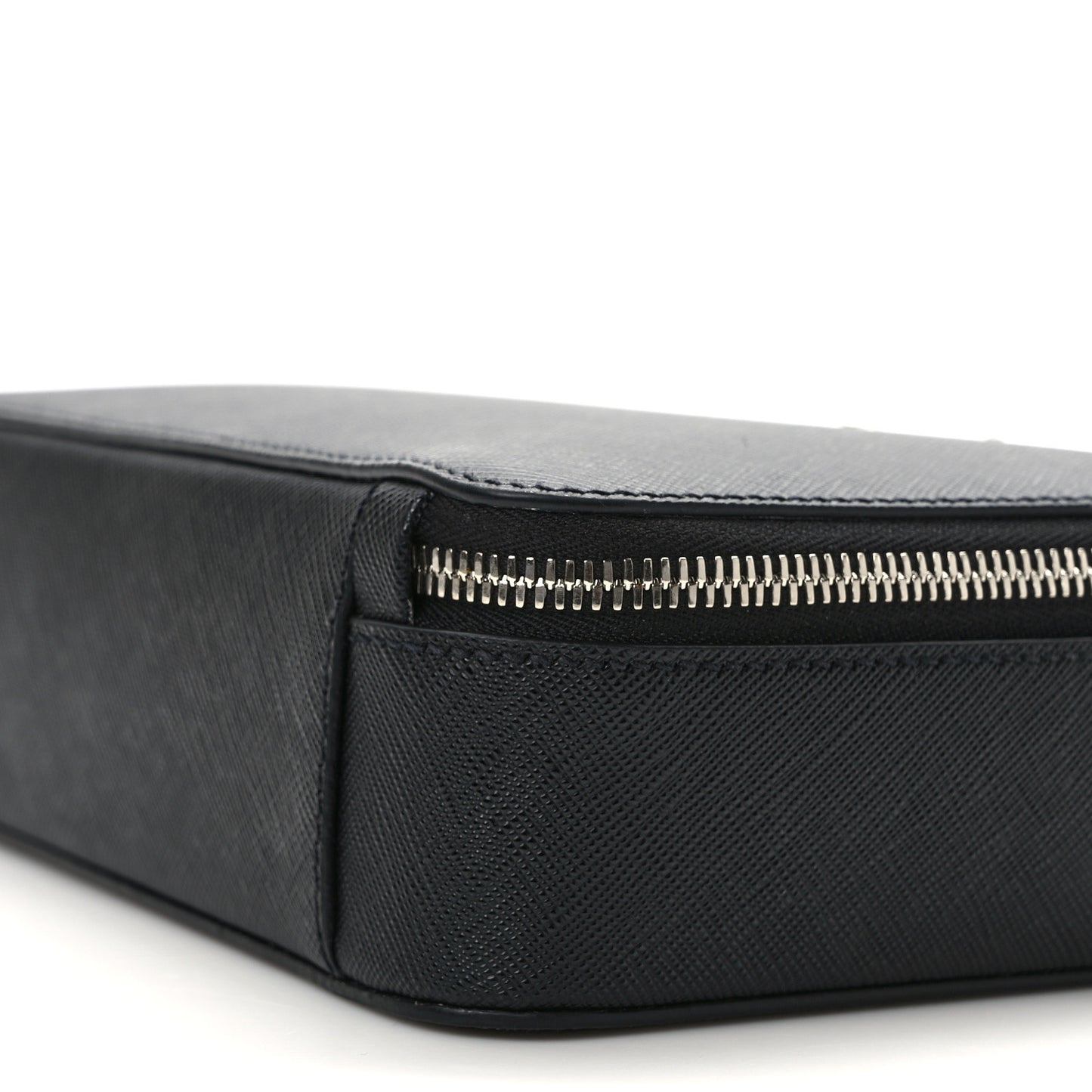 Saffiano Travel Medium Brique Crossbody Bag Black