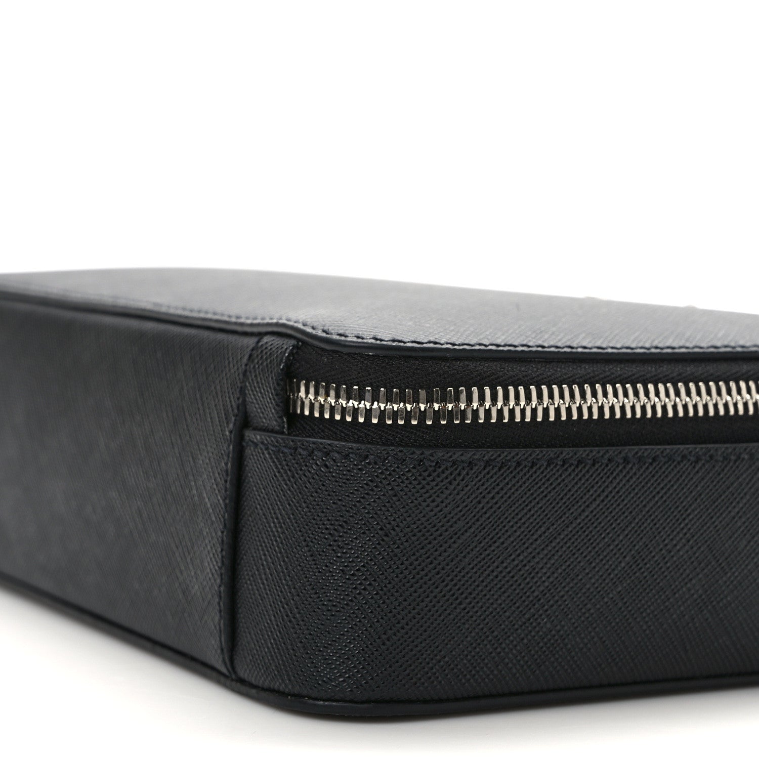 Prada Saffiano Travel Medium Brique Crossbody Bag Black 8 of 11