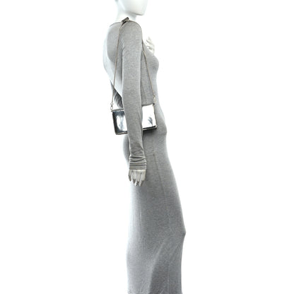 Prada Spazzolato Flap Slide Chain Shoulder Bag Argento Argento 2 of 9