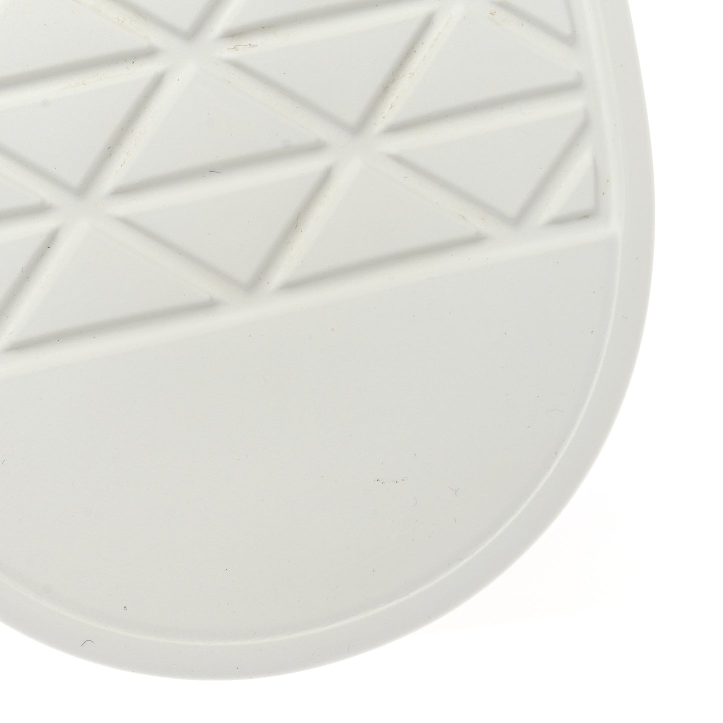 Re-Nylon Spazzolato Rubber Triangle Logo Macro Quilted Mens 35mm Platform Sneakers 6 White