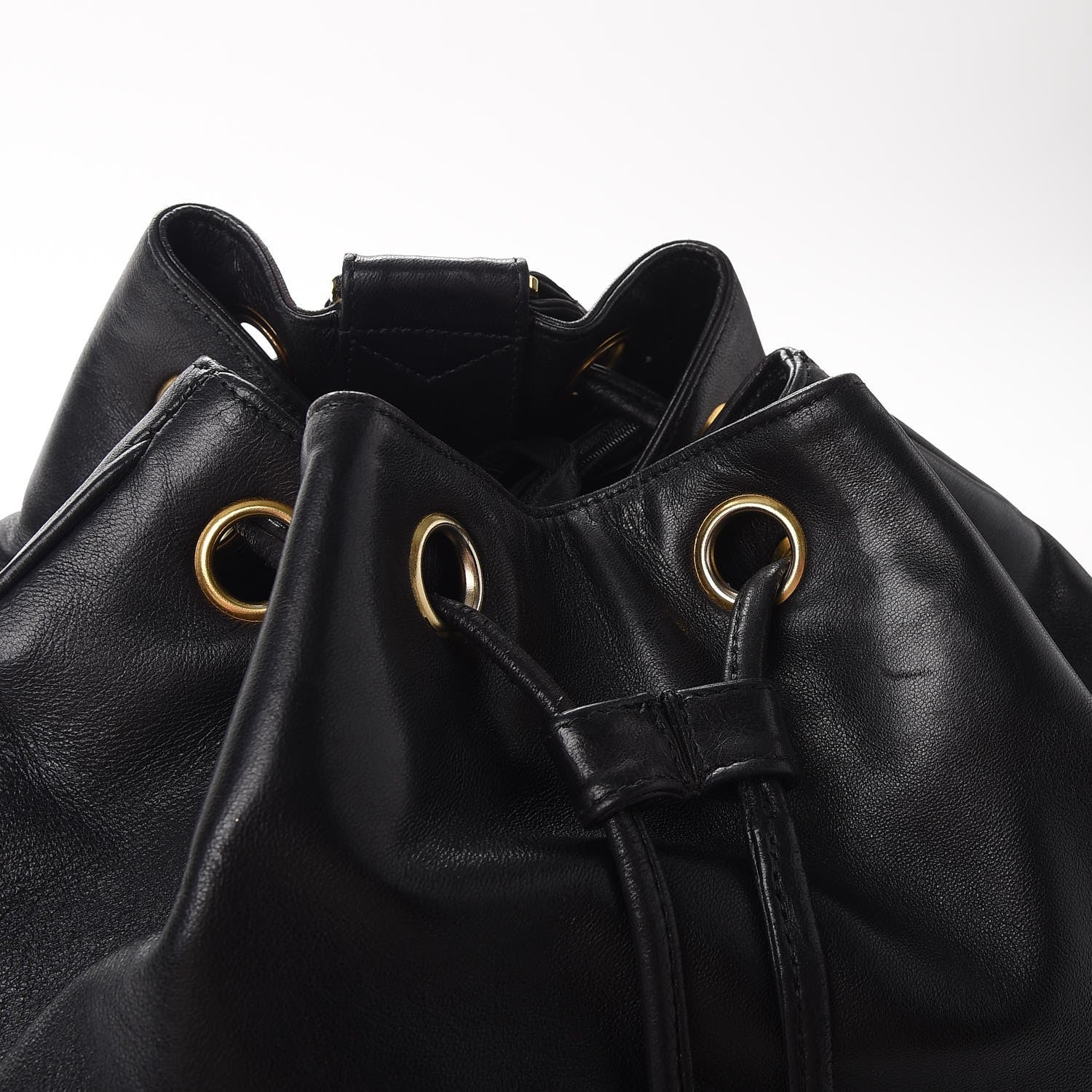 Chanel Lambskin CC Drawstring Backpack Black 11 of 15