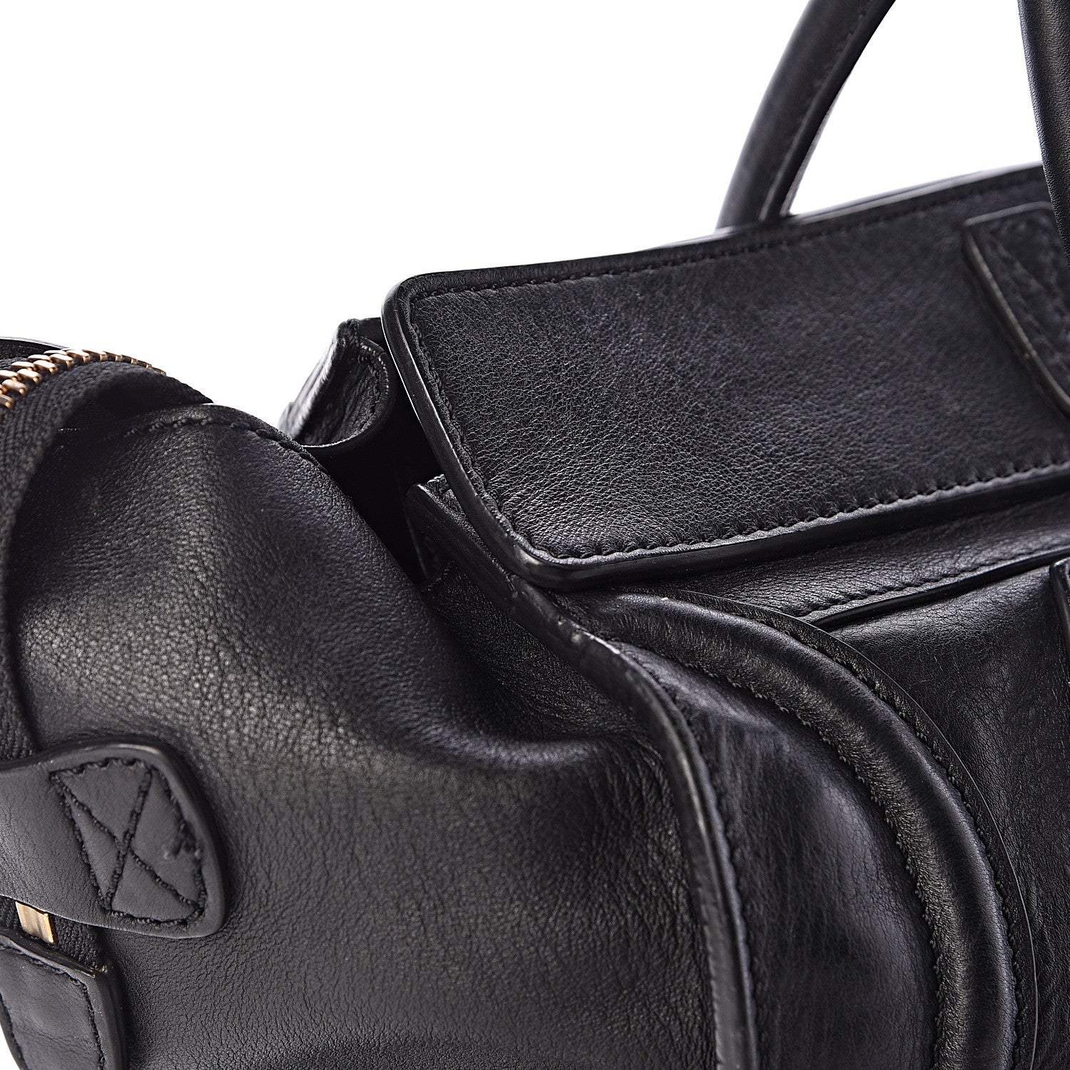 Celine Drummed Calfskin Mini Luggage Black 18 of 18