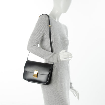 Celine Box Calfskin Medium Classic Box Flap Bag Black 2 of 7