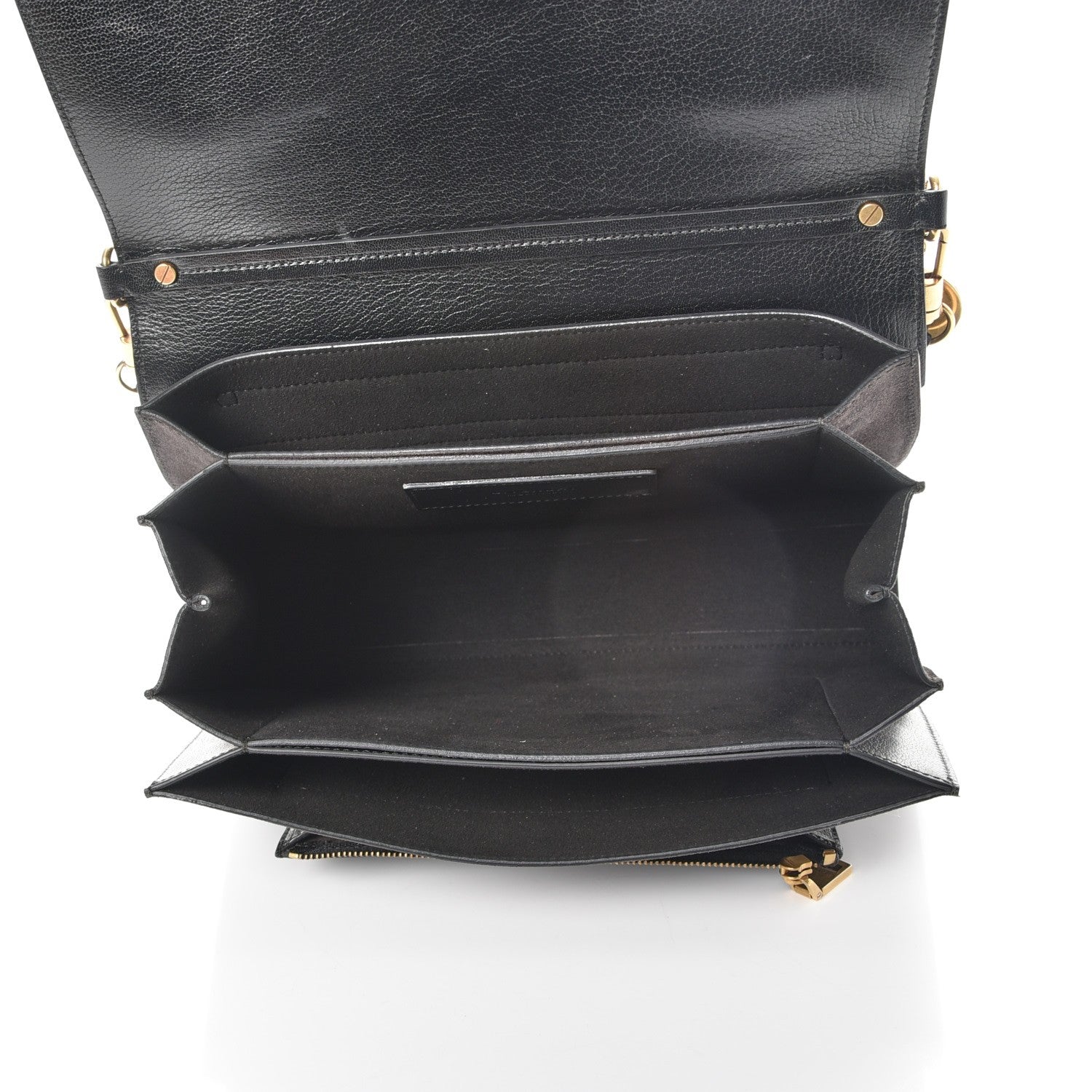 Givenchy Calfskin Suede Medium GV3 Flap Black 5 of 7