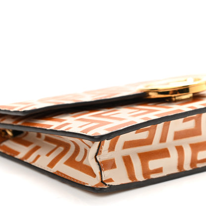 Fendi Vitello Soft F is Fendi Bi-Color FF 1974 Embossed Medium Envelope Wallet On Chain Camelia Saddler 9 of 10